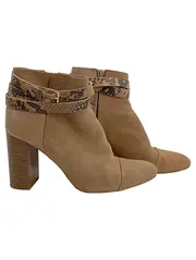 Vorschaubild 1 von Damen Stiefeletten Gr. 38 Beige mit Schlangenmuster-Detail Modisch