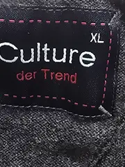 Vorschaubild 4 von der Trend Herren Pullover V-Ausschnitt Grau Baumwolle Gr. XL