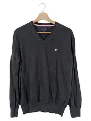 Vorschaubild 1 von der Trend Herren Pullover V-Ausschnitt Grau Baumwolle Gr. XL