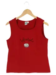 Vorschaubild 1 von Damen Top Gr. 38/M Rot Casual mit Schriftzug