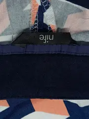 Vorschaubild 3 von Damen Stoffhose L 40 Blau Grafisch Muster Casual Modern