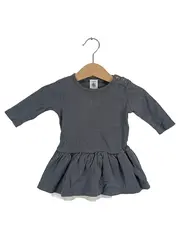 Vorschaubild 1 von Mädchen Freizeitkleid Gr. 60/62 Grau Baumwolle Casual Punkte