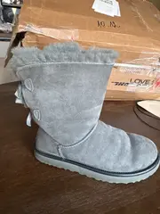 Vorschaubild 5 von Damen Stiefel Bailey Bow Grau Leder Gr. 40 Winterstiefel