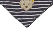 Vorschaubild 2 von Baby Lätzchen Halstuch blau gestreift mit Teddy Applikation