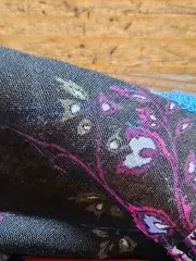 Vorschaubild 2 von Damen Schal Paisley Floral Bohemian Viskose Schwarz 60x80cm