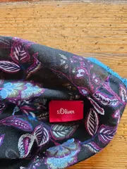 Vorschaubild 3 von Damen Schal Paisley Floral Bohemian Viskose Schwarz 60x80cm