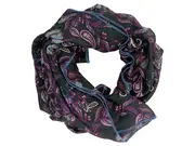 Vorschaubild 1 von Damen Schal Paisley Floral Bohemian Viskose Schwarz 60x80cm