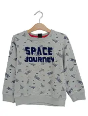 Vorschaubild 1 von Kinder Pullover Space Journey Gr. 110 Grau Weltraum