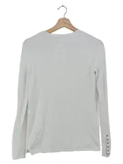 Vorschaubild 2 von Damen Strickjacke Gr. 36/S Weiß Klassisch Elegant Cardigan