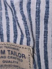 Vorschaubild 5 von Herren Freizeithemd Kurzarm gestreift Blau Gr. 54 XXL