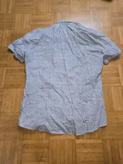Vorschaubild 7 von Herren Freizeithemd Kurzarm gestreift Blau Gr. 54 XXL
