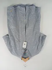 Vorschaubild 2 von Herren Freizeithemd Kurzarm gestreift Blau Gr. 54 XXL