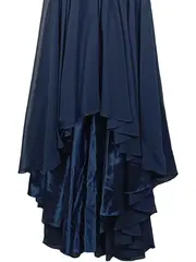 Vorschaubild 3 von Abendkleid Damen Gr. 38 Blau Elegant Midikleid Ärmellos