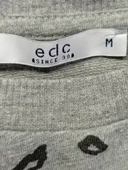 Vorschaubild 3 von Damen Pullover Gr. 38/M Grau Casual Sweatshirt mit Grafikmuster