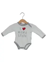 Vorschaubild 1 von Baby Body Ich liebe Mama & Papa weiß Gr. 68