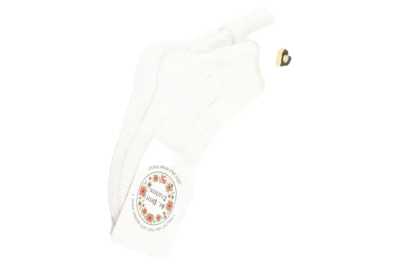 ST. PETER TRACHTEN Kinder Strümpfe Socken Gr. 19 Weiß Baumwolle Traditionell