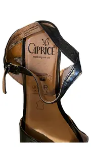 Vorschaubild 3 von Damen Leder Sandalen Gr. 39 Schwarz Schnalle Raffungen Alltag