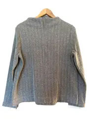 Vorschaubild 2 von Damen Pullover Grau Fischgrätenmuster Gr. 42 XL Langarm