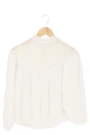 Vorschaubild 1 von Damen Bluse 32/XXS Weiß Elegant Stickerei Langarm