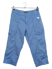 Vorschaubild 1 von Damen Cargohose Capri Gr. 38 Blau Casual Baumwolle Sommerhose