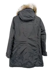 Vorschaubild 2 von Damen Steppmantel Gr. 38/M Grau Winterjacke Kapuze Fellbesatz