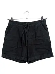 Vorschaubild 2 von Damen Shorts Leinen Viskose Kordelzug Schwarz Gr. 36 S