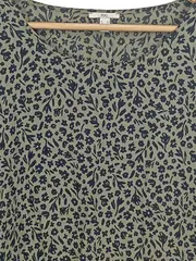 Vorschaubild 3 von EDC Damen Bluse Gr. 34/XS Grün Blumenmuster Langarm Feminin