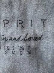 Vorschaubild 4 von Langarmshirt Damen Blau Schriftzug Baumwolle Gr. S