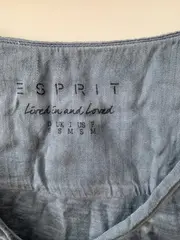 Vorschaubild 3 von Langarmshirt Damen Blau Schriftzug Baumwolle Gr. S