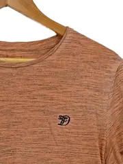 Vorschaubild 2 von Herren T-Shirt Casual Orange Meliert Gr. M