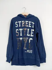 Vorschaubild 2 von Kinder Kapuzenpullover Street Style NYC Blau Gr. 130x1440
