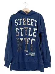 Vorschaubild 1 von Kinder Kapuzenpullover Street Style NYC Blau Gr. 130x1440