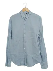 Vorschaubild 1 von MAN Herren Business Hemd Slim Fit Gr. M Blau Leinen Geometrisch