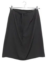 Vorschaubild 2 von A-Linienrock Damen Gr. 44/XXL Schwarz Elegant Business Midi Falten