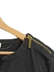Vorschaubild 3 von Damen Langarmshirt Schwarz Gr. M Gold Reißverschluss