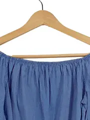 Vorschaubild 4 von Damen Off-Shoulder Bluse Rüschenärmel gestreift blau Gr. XF