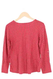 Vorschaubild 2 von Damen Langarmshirt Rot Gr. 36/S Casual Baumwolle