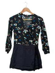 Vorschaubild 1 von Tortue Mädchen Wickelkleid Gr. 140 Vögel Schwarz