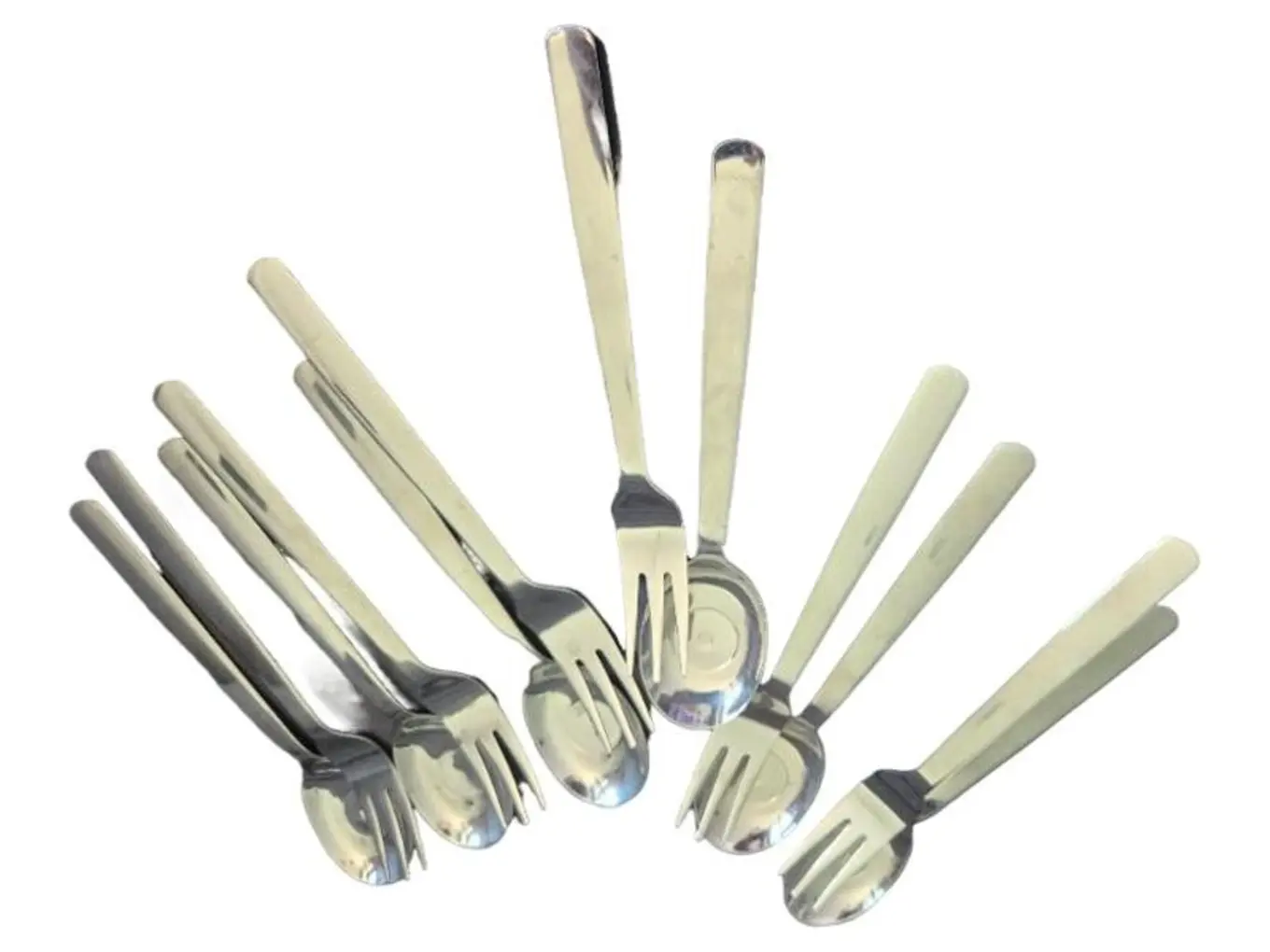 ESMEYER Salatbesteck Gabel Löffel Set Modern Edelstahl Silber Besteck