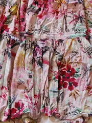 Vorschaubild 3 von Kinder Sommerkleid Gr. 122 Mehrfarbig Blumenmuster Bohemian