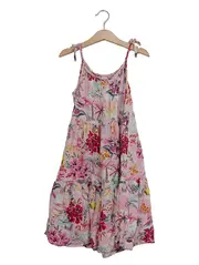 Vorschaubild 1 von Kinder Sommerkleid Gr. 122 Mehrfarbig Blumenmuster Bohemian