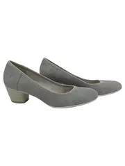 Vorschaubild 1 von Damen Pumps Gr. 36 Grau Soft Foam Blockabsatz Klassisch