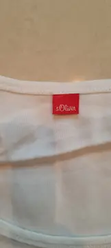 Vorschaubild 2 von Damen T-Shirt Gr. 36/S Weiß Lila Print Baumwolle Casual