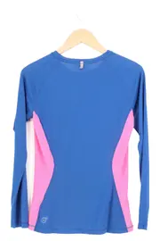 Vorschaubild 2 von Damen Langarmshirt Sportshirt Gr. 32/XS Blau Pink Sportlich