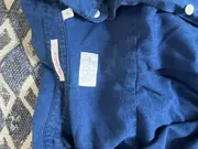Vorschaubild 3 von Damen Blusenkleid Gr. M Blau Baumwolle Hemdblusenkleid Midi