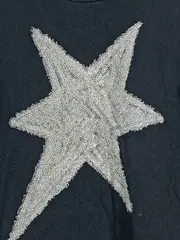 Vorschaubild 4 von Langarmshirt Kinder 140/146 Schwarz Sternenprint Baumwolle Casual