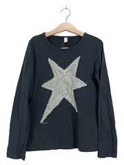 Vorschaubild 1 von Langarmshirt Kinder 140/146 Schwarz Sternenprint Baumwolle Casual