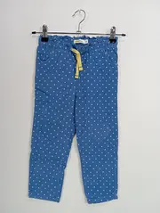 Vorschaubild 2 von Kinder Stoffhose Gr. 98 Blau gepunktet Casual Cordhose Babyhose