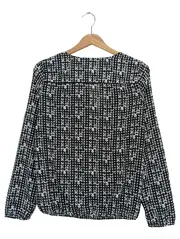 Vorschaubild 2 von Damen Bluse Gr. 32/XXS Mehrfarbig Gepunktet Casual Polyester