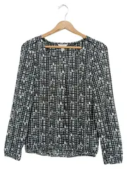 Vorschaubild 1 von Damen Bluse Gr. 32/XXS Mehrfarbig Gepunktet Casual Polyester